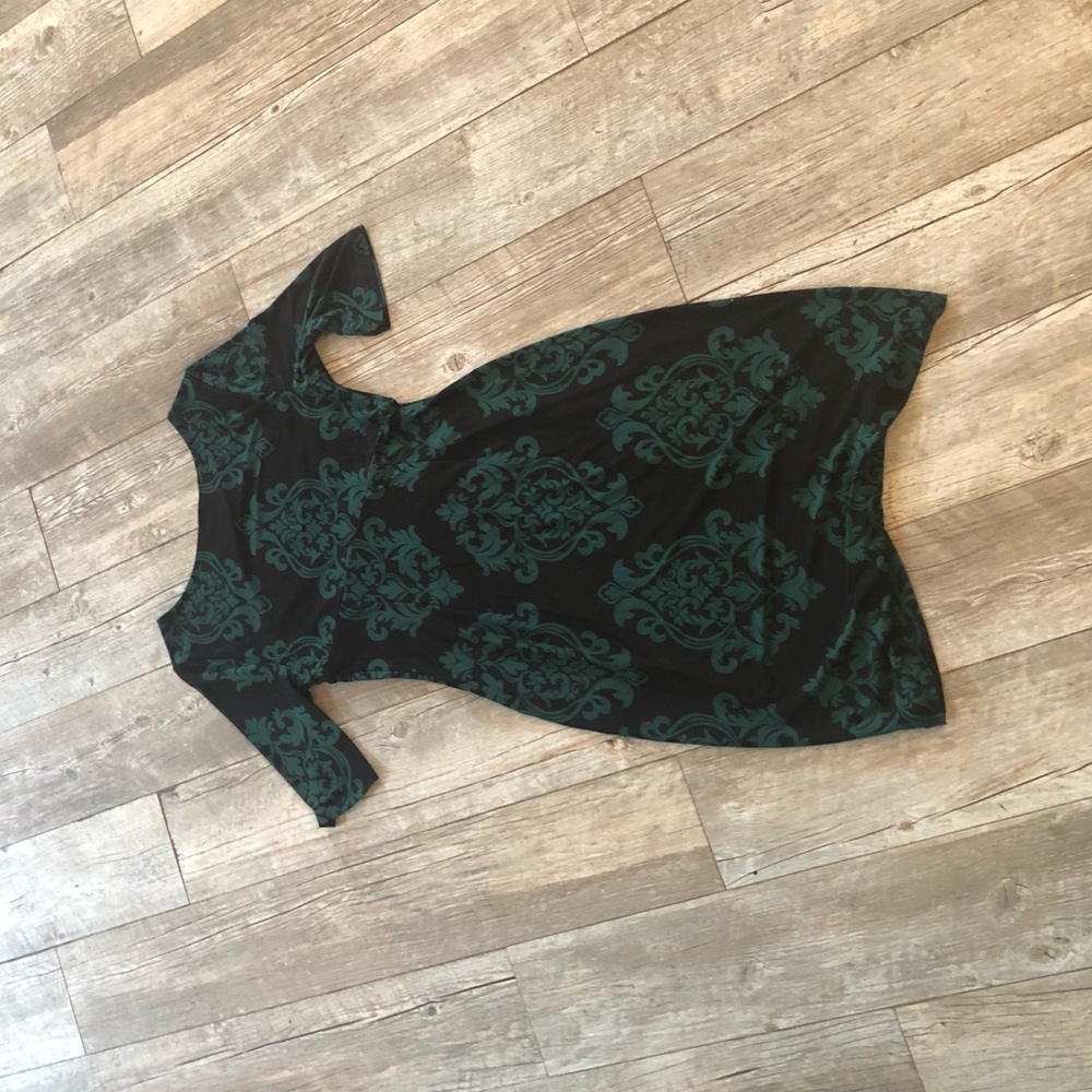 Printed wrap dress. Jersey material.